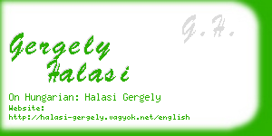 gergely halasi business card